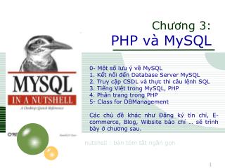 Chương 3: PHP và MySQL