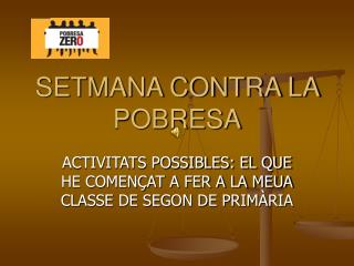 SETMANA CONTRA LA POBRESA