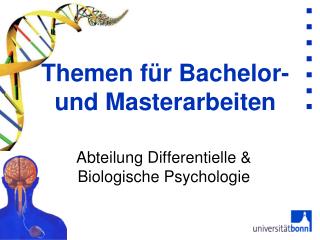 Themen für Bachelor- und Masterarbeiten