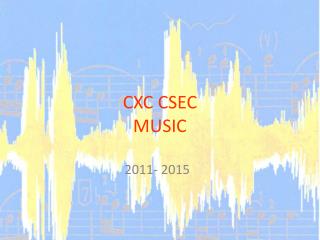 CXC CSEC MUSIC