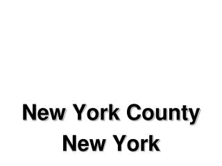 New York County New York