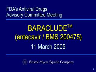 FDA’s Antiviral Drugs Advisory Committee Meeting