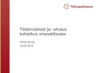 Töötervishoid ja -ohutus kohalikus omavalitsuses