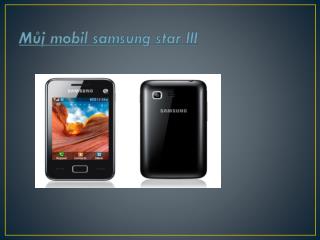 Můj mobil samsung star III