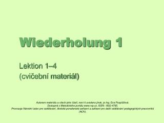 Wiederholung 1