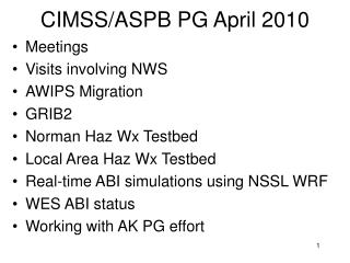 CIMSS/ASPB PG April 2010