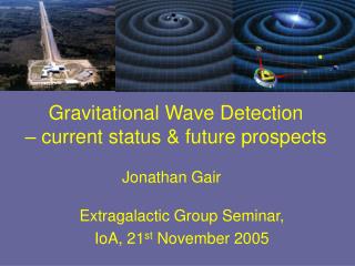 Gravitational Wave Detection – current status &amp; future prospects