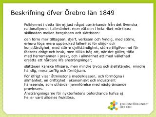 Beskrifning öfver Örebro län 1849