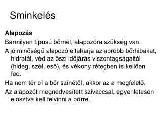 Sminkelés