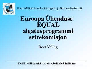 Euroopa Ühenduse EQUAL algatusprogrammi seirekomisjon
