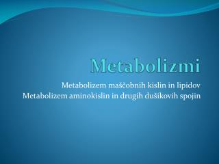 Metabolizmi