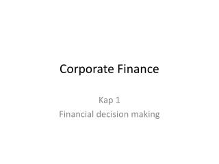 Corporate Finance