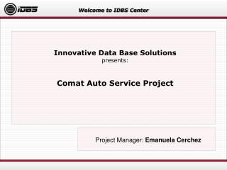 Welcome to IDBS Center