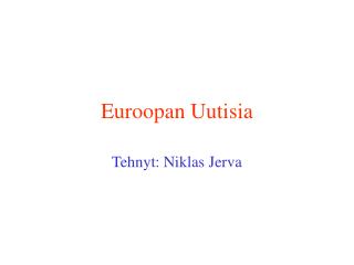 Euroopan Uutisia