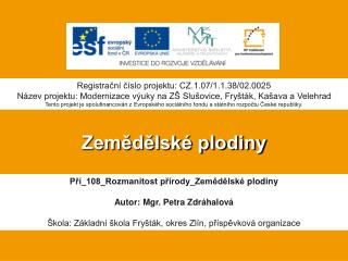 Zemědělské plodiny