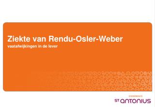 Ziekte van Rendu-Osler-Weber