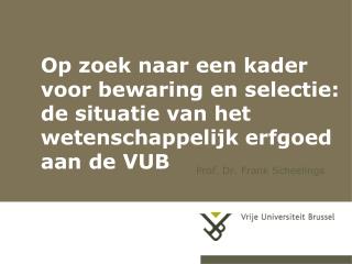 Prof. Dr. Frank Scheelings