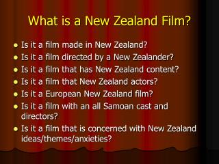 What is a New Zealand Film?