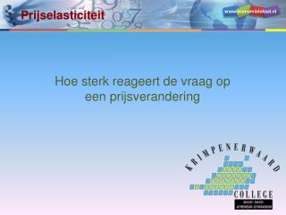 Prijselasticiteit