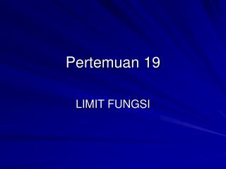 Pertemuan 19