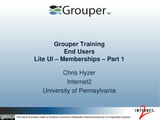 Grouper Training End Users Lite UI – Memberships – Part 1