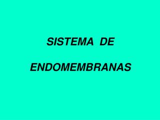 SISTEMA DE ENDOMEMBRANAS