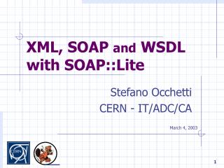 XML, SOAP and WSDL with SOAP::Lite