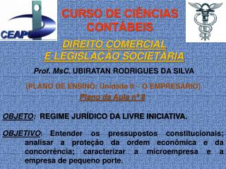 CURSO DE CIÊNCIAS CONTÁBEIS