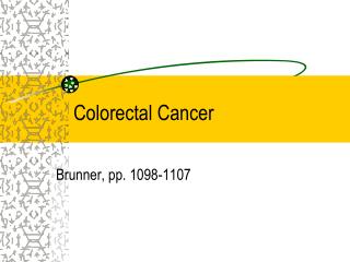 Colorectal Cancer