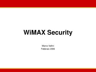 WiMAX Security