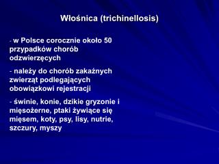 Włośnica (trichinellosis)