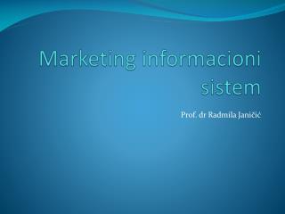 Marketing informacioni sistem