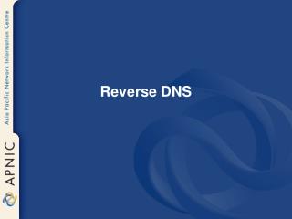 Reverse DNS