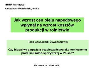 Jak wzrost cen oleju napędowego wpłynął na wzrost kosztów produkcji w rolnictwie