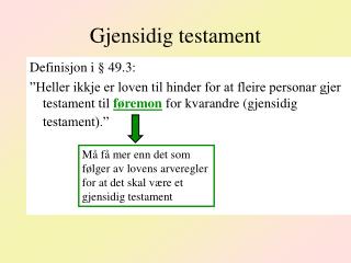 Gjensidig testament