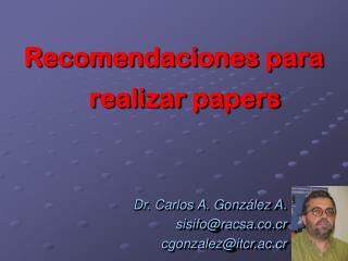 Recomendaciones para realizar papers