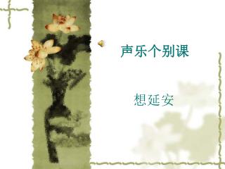 声乐个别课