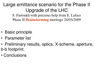 Basic principle Parameter list