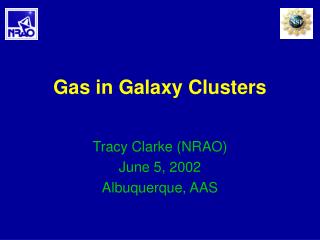 Gas in Galaxy Clusters