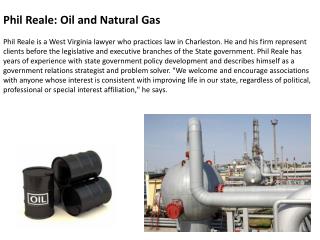 Phil Reale: Oil and Natural Gas