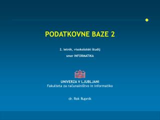 PODATKOVNE BAZE 2