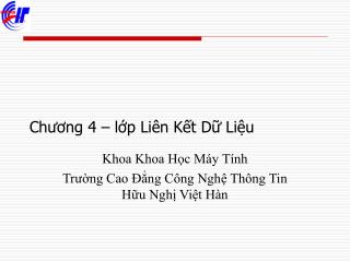 Chương 4 – lớp Liên Kết Dữ Liệu