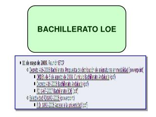 BACHILLERATO LOE