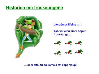 Lærdómur lífsins nr 1 Það var einu sinni hópur froskaunga...