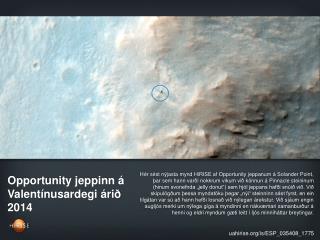 Opportunity jeppinn á Valentínusardegi árið 2014