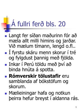 Á fullri ferð bls. 20