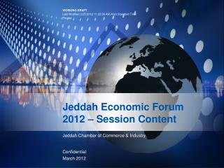 Jeddah Economic Forum 2012 – Session Content