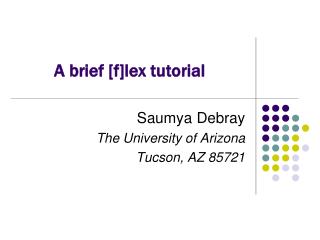 A brief [f]lex tutorial