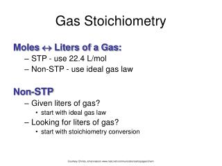 Gas Stoichiometry