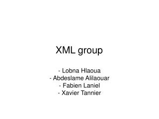 XML group